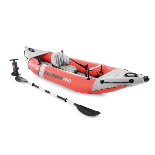 INTEX Excursion Pro K1 Solo Inflatable Kayak Set