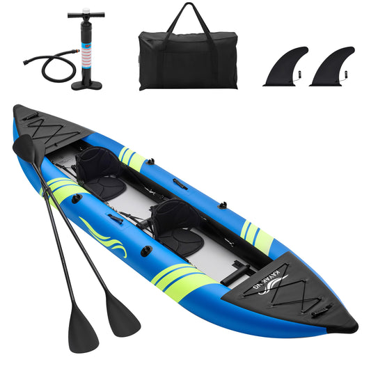 WETURE 12.5FT Inflatable Tandem Fishing Kayak with Luminous Strips