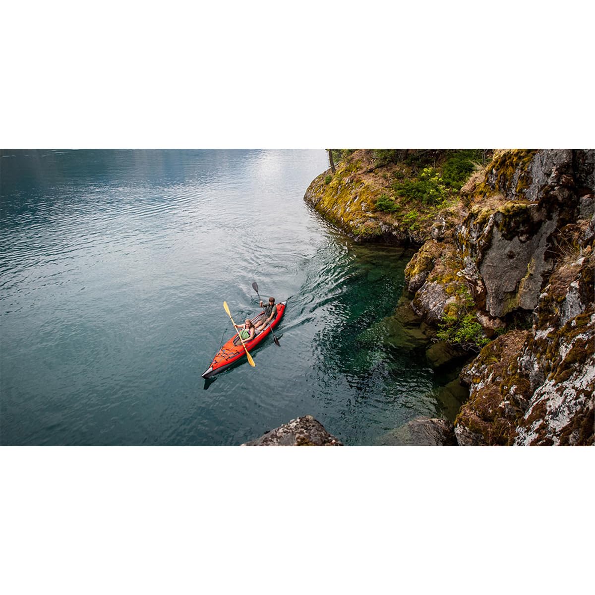 Advanced Elements AdvancedFrame Convertible 2-Person Inflatable Kayak - Solo/Tandem, Aluminum Ribs, 550 lbs Capacity