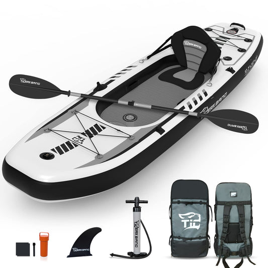 TIGERXBANG Inflatable SUP-Kayak Hybrid Set for Fishing & Touring